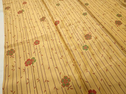 平和屋着物●長襦袢　無双仕立て　舞桜文　金彩　正絹　逸品　CABA9873gh