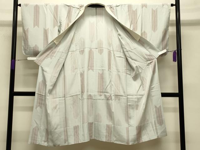 平和屋着物●長襦袢 無双仕立て 矢羽根文 正絹 逸品 CABA9876gh