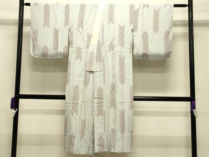 平和屋着物●長襦袢 無双仕立て 矢羽根文 正絹 逸品 CABA9876gh