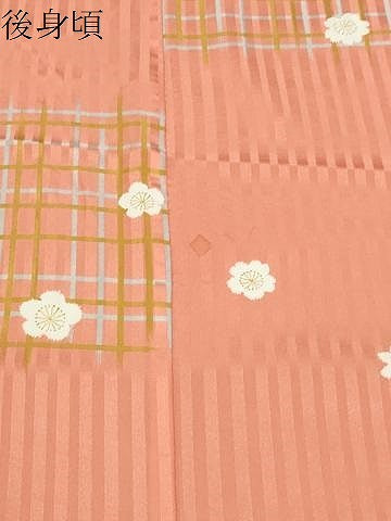 平和屋着物●長襦袢　無双仕立て　舞花文　正絹　逸品　CABA9878gh