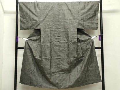 平和屋着物●男性　本場大島紬　格子柄　松坂屋扱い　正絹　逸品　CABA9880gh