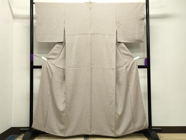 平和屋着物○上質なお召 霜島忍 霞文 正絹 逸品 CABA9884gh