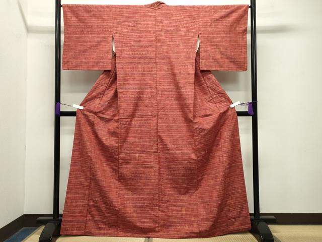 平和屋着物□上質な紬 舞花文 正絹 逸品 AABB7634mf