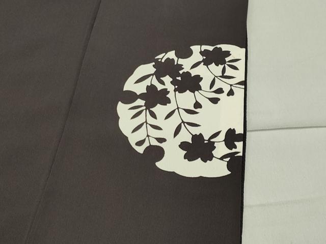 平和屋着物○訪問着 雪輪花蝶文 鬼しぼ縮緬 正絹 逸品 CABA9893gh