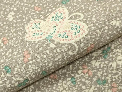 平和屋着物●上質な紬　舞花文　正絹　逸品　未使用　CABA9896gh