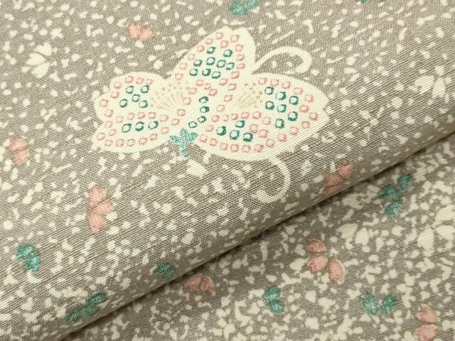 平和屋着物●上質な紬　舞花文　正絹　逸品　未使用　CABA9896gh