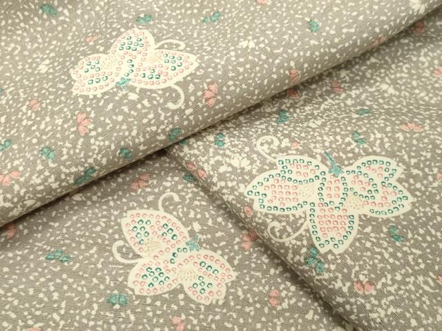 平和屋着物●上質な紬　舞花文　正絹　逸品　未使用　CABA9896gh
