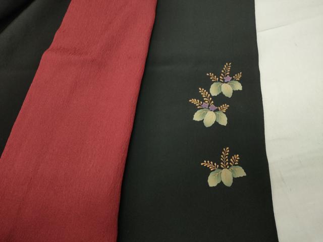 平和屋着物●豪華振袖　作家物　枝桐文　黒地　金彩　正絹　逸品　CABA9903gh