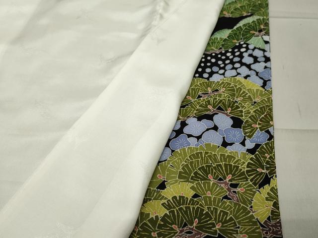 平和屋着物●豪華黒留袖　友禅　作家物　群鶴松梅文　正絹　逸品　CABA9925gh 平和屋着物○豪華黒留袖 友禅 作家物 群鶴松梅文 正絹 逸品