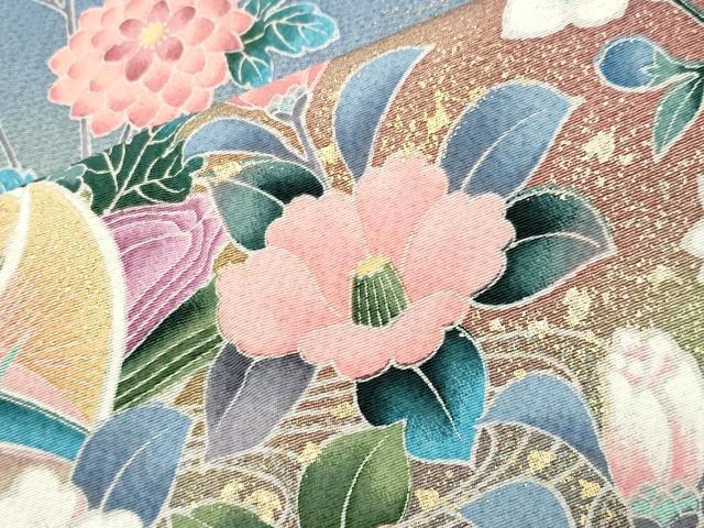 平和屋着物○豪華振袖 鴛鴦花文 暈し染め 金彩 正絹 逸品 CABA9929gh