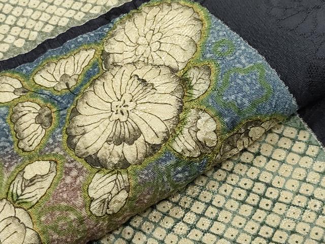 平和屋着物●訪問着　作家物　辻が花　絞り　金彩　正絹　逸品　CABA9941gh 辻が花 絞り 訪問着 正絹 袷 緑 黄緑 白 威光茶 1247 | kimono Re:和