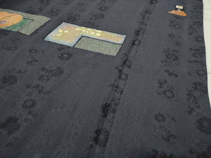 平和屋着物●訪問着　作家物　辻が花　絞り　金彩　正絹　逸品　CABA9941gh