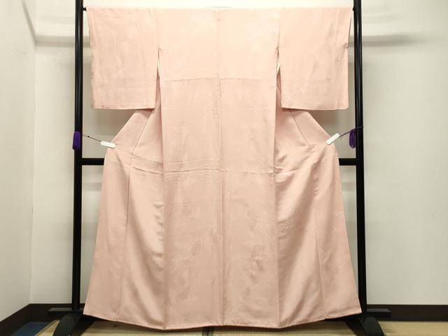 平和屋着物●上質な色無地 草木地紋 虹色 正絹 逸品 CABA9948gh