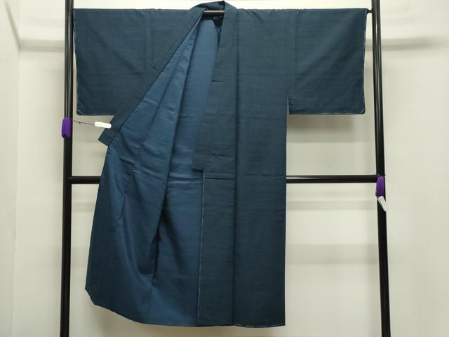 平和屋着物●男性　紬　アンサンブル　網代織り　霞文　褐返色　正絹　逸品　未使用　CABA9961gh