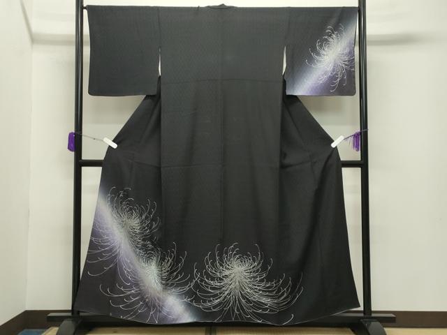 平和屋着物○訪問着 乱菊 暈し染め 銀彩 正絹 逸品 CABA9977gh