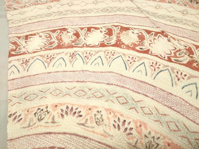 平和屋着物●名門 藤娘きぬたや・総絞り 訪問着 花唐草文 正絹 逸品 未使用 CABA9980gh