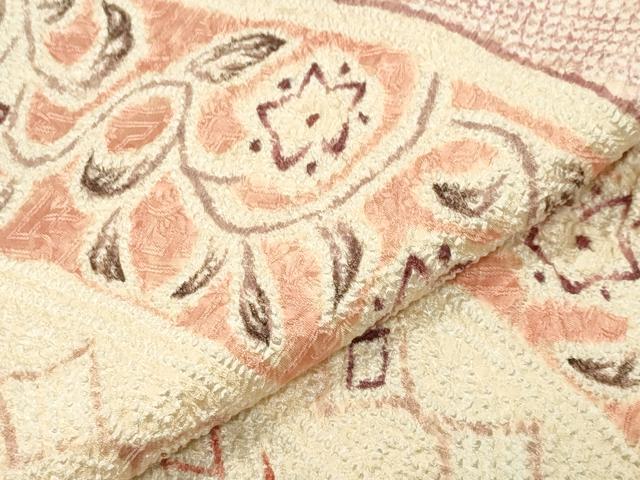 平和屋着物●名門 藤娘きぬたや・総絞り 訪問着 花唐草文 正絹 逸品 未使用 CABA9980gh