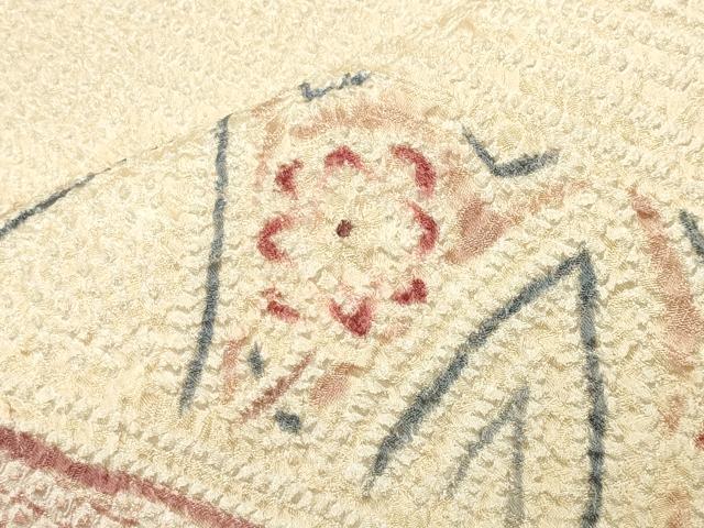 平和屋着物●名門 藤娘きぬたや・総絞り 訪問着 花唐草文 正絹 逸品 未使用 CABA9980gh