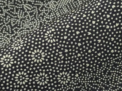 平和屋着物●江戸小紋 寄せ小紋柄 百柄 黒地 正絹 逸品 未使用 CABB0006gh