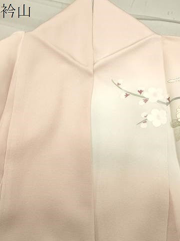 平和屋着物●訪問着　作家物　刺繍　牡丹花文　暈し染め　金彩　正絹　逸品　CABB0011gh