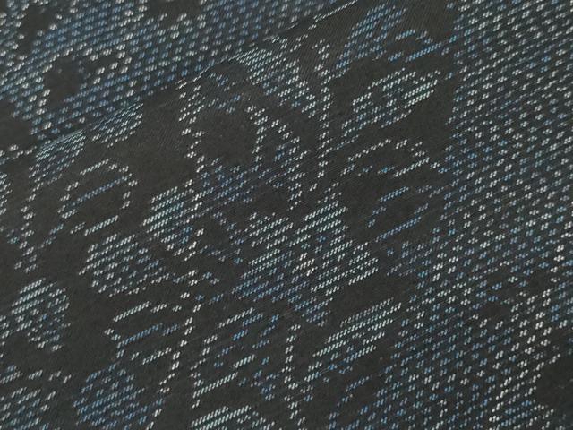 平和屋着物○本場大島紬 草花文 正絹 逸品 CABB0017gh