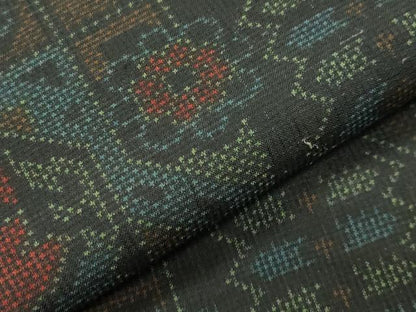 平和屋着物●本場大島紬　7マルキ　吉祥花文　正絹　逸品　未使用　CABB0035gh