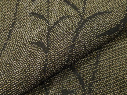 平和屋着物●結城紬　100亀甲　草木文　正絹　逸品　CABB0036gh