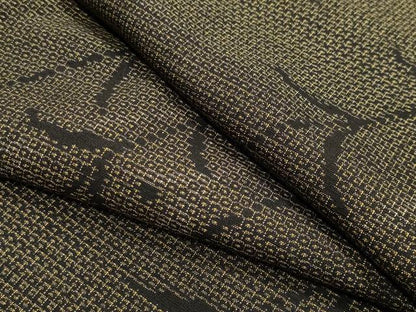 平和屋着物●結城紬　100亀甲　草木文　正絹　逸品　CABB0036gh