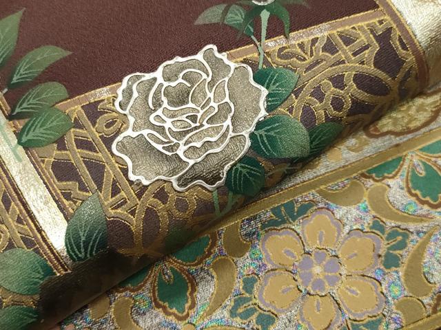 平和屋着物●英王室献上友禅作家　木下勝功　訪問着　花鳥文　暈し染め　金銀彩　正絹　逸品　CABB0042gh