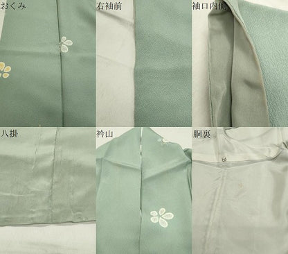 平和屋着物●上質な小紋　舞花文　正絹　逸品　CABB0044gh