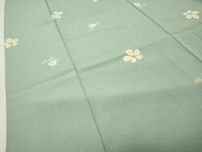 平和屋着物●上質な小紋　舞花文　正絹　逸品　CABB0044gh