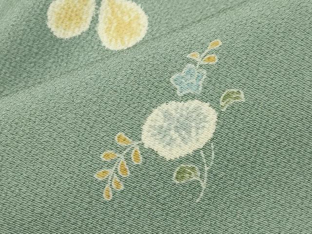 平和屋着物●上質な小紋　舞花文　正絹　逸品　CABB0044gh