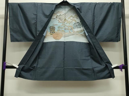 平和屋着物●男性 本場大島紬 アンサンブル 100亀甲 総詰め 正絹 逸品 未使用 CABB0046gh