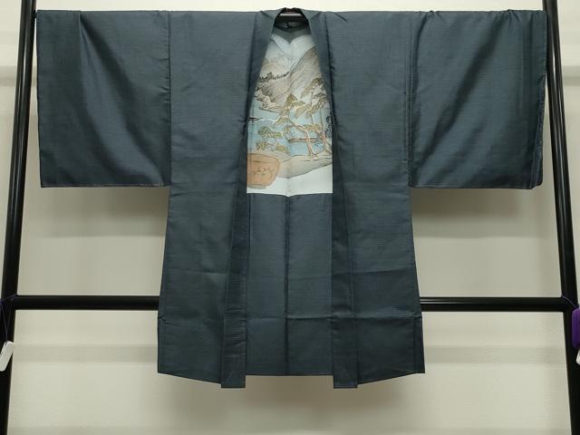 平和屋着物●男性 本場大島紬 アンサンブル 100亀甲 総詰め 正絹 逸品 未使用 CABB0046gh