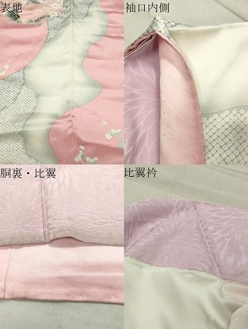 平和屋着物●豪華振袖 駒刺繍 花丸文 金彩 正絹 逸品 CABB0049gh