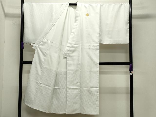 平和屋着物●男性　色紋付　羽織セット　菱地紋　洗える着物　CABB0052gh