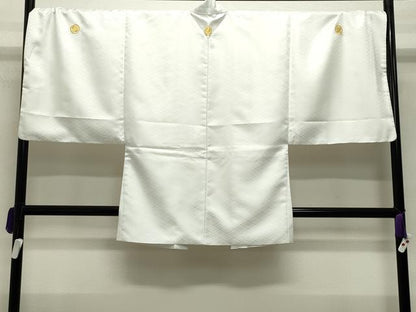 平和屋着物●男性　色紋付　羽織セット　菱地紋　洗える着物　CABB0052gh