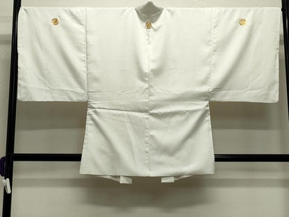 平和屋着物●男性　色紋付　羽織セット　菱地紋　洗える着物　CABB0053gh