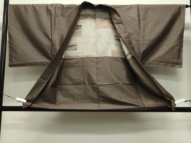 平和屋着物●男性　本場大島紬　アンサンブル　80亀甲　総詰め　正絹　逸品　未使用　CABB0055gh