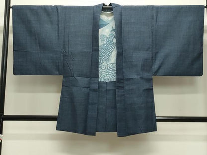 平和屋着物●男性　紬　アンサンブル　100亀甲　鈴乃屋扱い　正絹　逸品　CABB0057gh