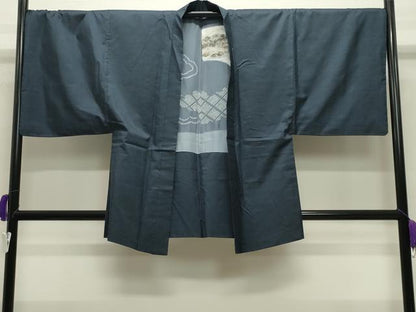 平和屋着物●男性　本場大島紬　アンサンブル・長襦袢セット　100亀甲　総詰め　橋口信夫作　証紙付き　正絹　逸品　CABB0058gh