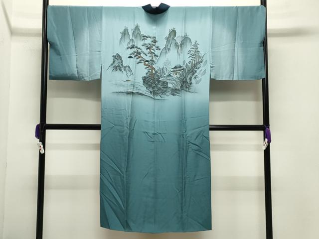 平和屋着物●男性　本場大島紬　アンサンブル・長襦袢セット　100亀甲　総詰め　橋口信夫作　証紙付き　正絹　逸品　CABB0058gh