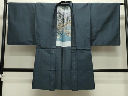 平和屋着物●男性　本場大島紬　アンサンブル・長襦袢セット　80亀甲　総詰め　正絹　逸品　CABB0060gh