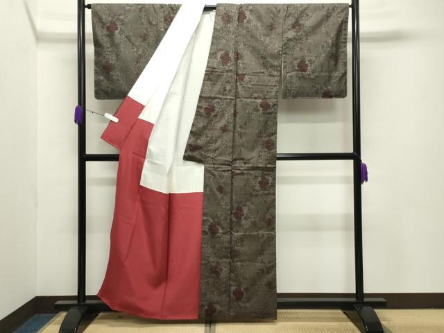 平和屋着物●本場大島紬 7マルキ 枝花文 正絹 逸品 未使用 CABB0062gh