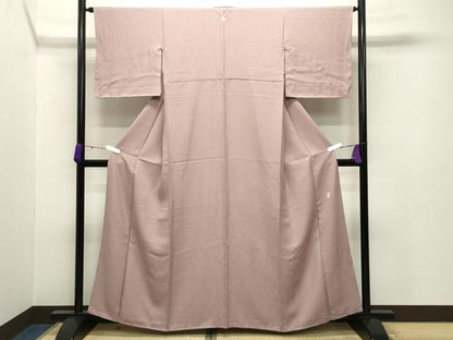 平和屋着物●上質な色無地 紋意匠 作家物 鴇鼠色 正絹 逸品 未使用 CABB0067gh