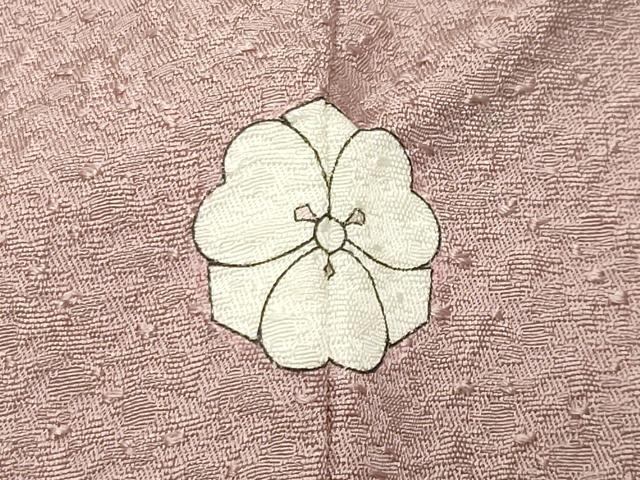 平和屋着物●上質な色無地 紋意匠 作家物 鴇鼠色 正絹 逸品 未使用 CABB0067gh
