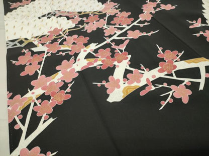 平和屋着物●新匠工芸士会会員 吉田匡廣 黒留袖 刺繍 松梅文 金彩 ロング丈 正絹 逸品 未使用 CABB0070gh