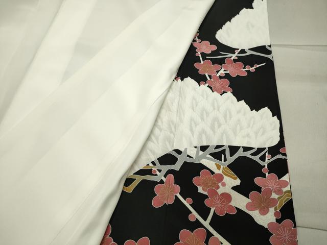 平和屋着物●新匠工芸士会会員 吉田匡廣 黒留袖 刺繍 松梅文 金彩 ロング丈 正絹 逸品 未使用 CABB0070gh