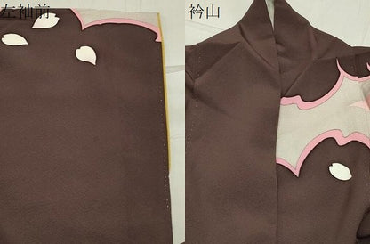 平和屋着物●ファッションブランド hiromichi nakano ヒロミチナカノ 振袖 駒刺繍 舞桜文 金彩 正絹 逸品 CABB0077gh
