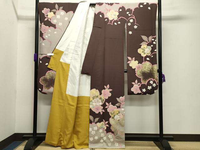 平和屋着物●ファッションブランド hiromichi nakano ヒロミチナカノ 振袖 駒刺繍 舞桜文 金彩 正絹 逸品 CABB0077gh